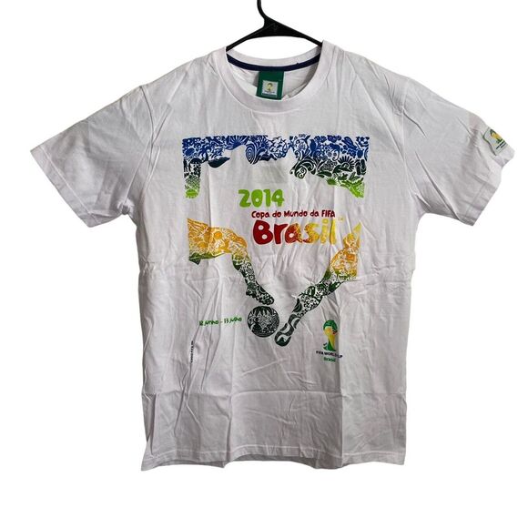 Other - 2014 FIFA World Cup Shirt Men's Size M White Copa do‎ Mundo da FIFA NWT
